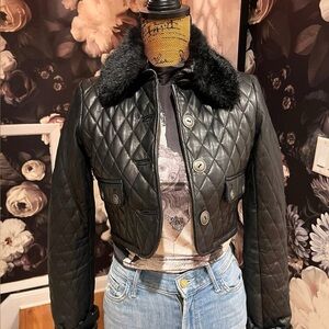 Arden B. Genuine black leather jacket